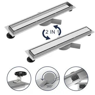 Nurion Desagüe de ducha LunaDrain completo con brida flexible