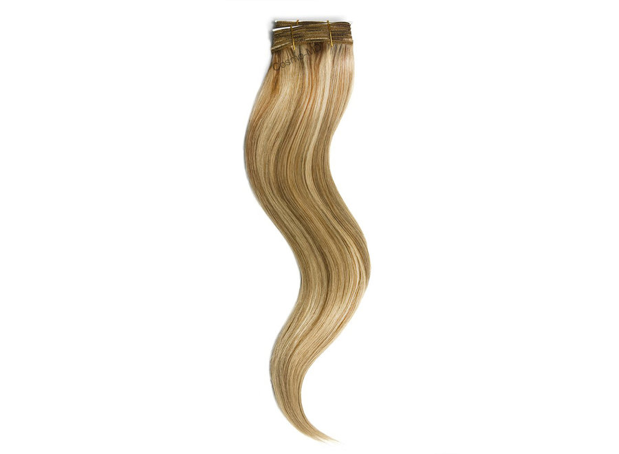 Haar extensions weave (steil) 50cm (110g) - Kleur (#10/16) Medium Gold Brown/Gold Blonde Mix