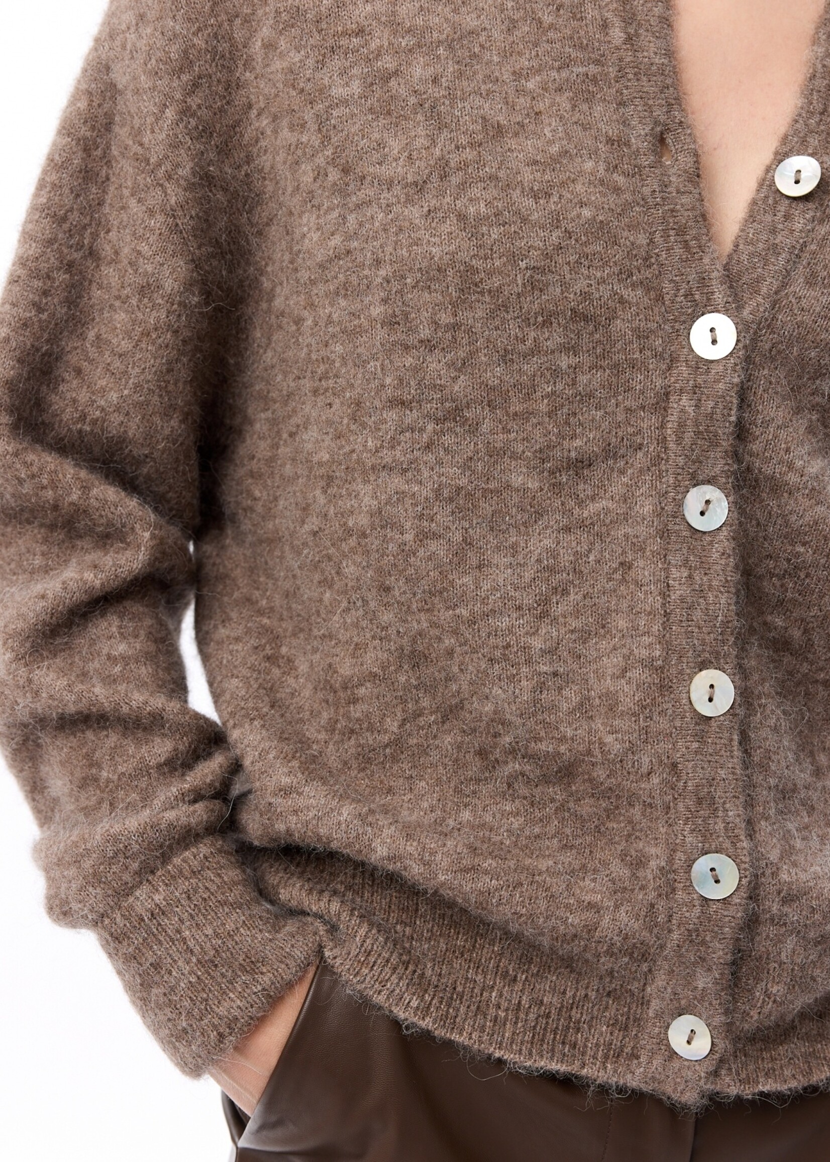 Knitted Essentials Vest Walnut