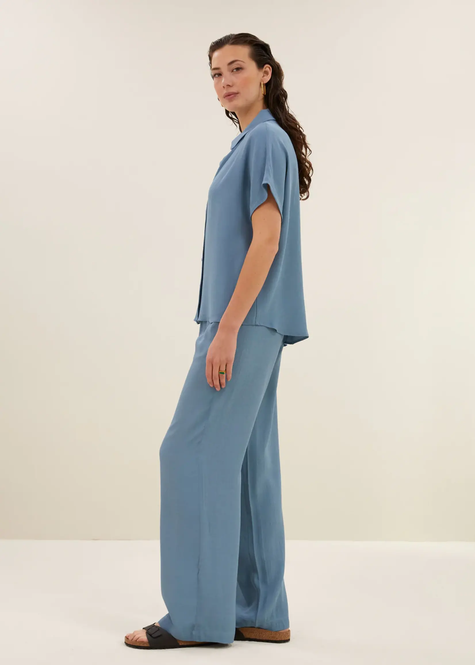 By Bar Blouse Stone Blue
