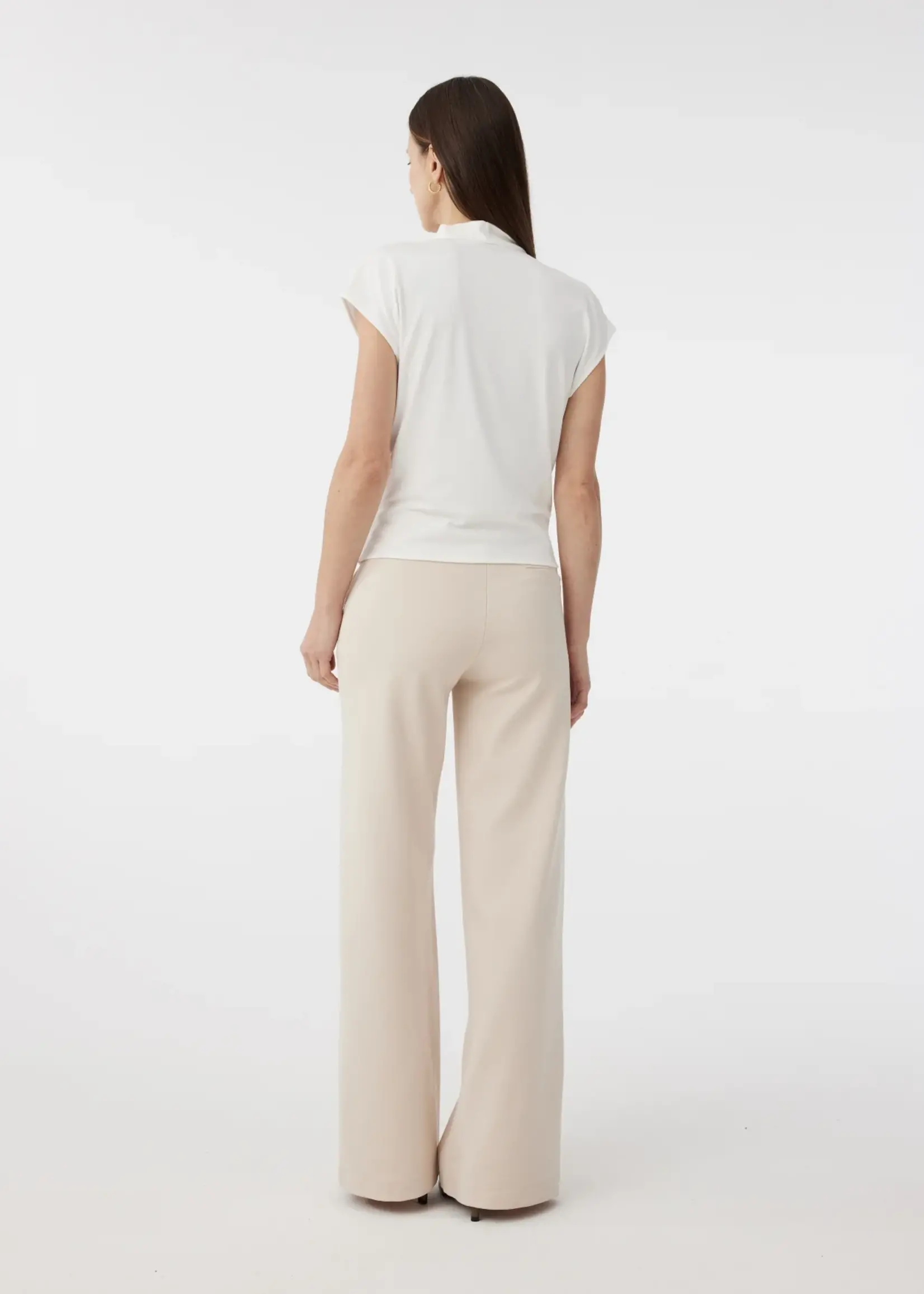 Knitted Essentials Broek Creme