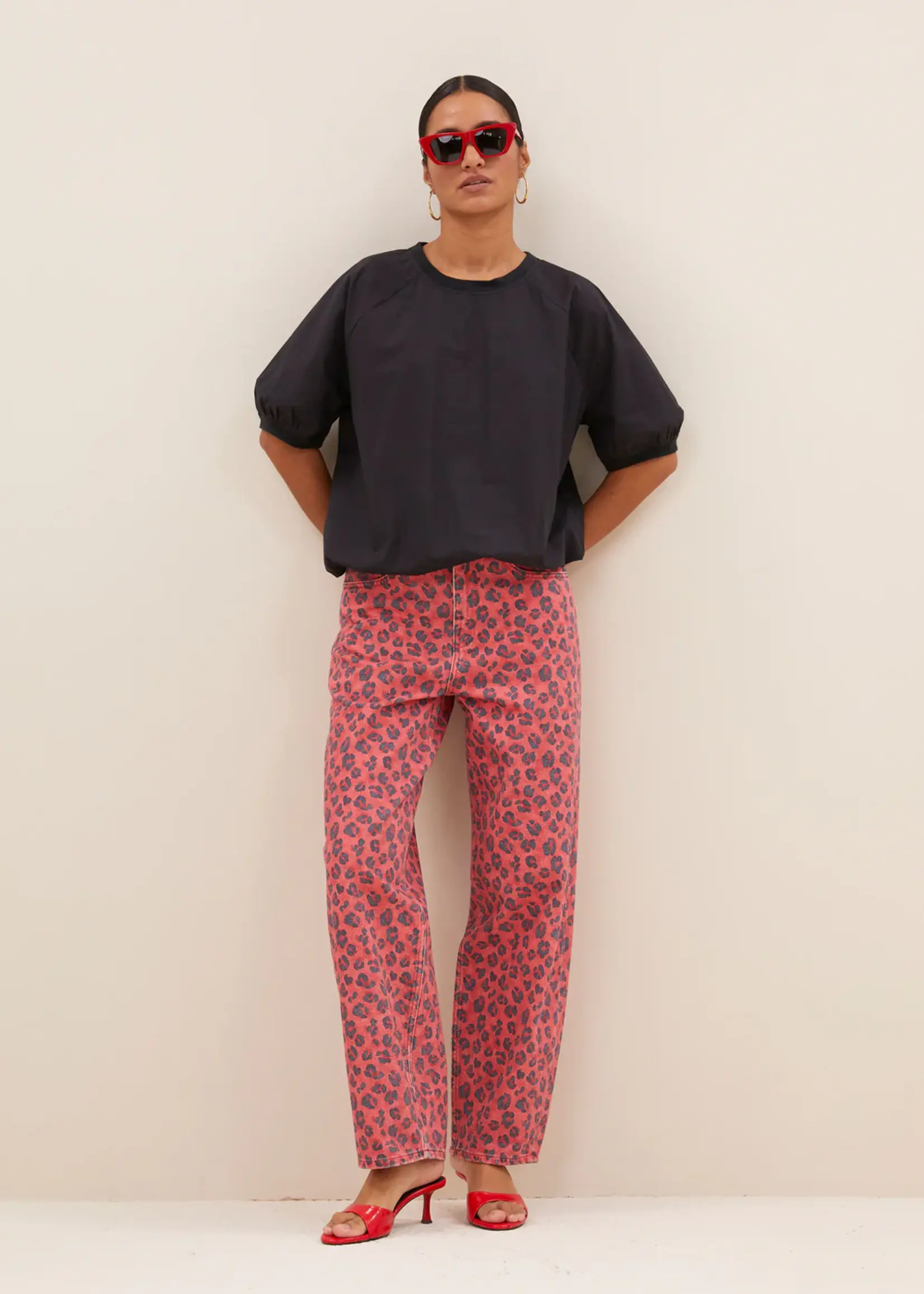 By Bar Jeans Cheetah Red