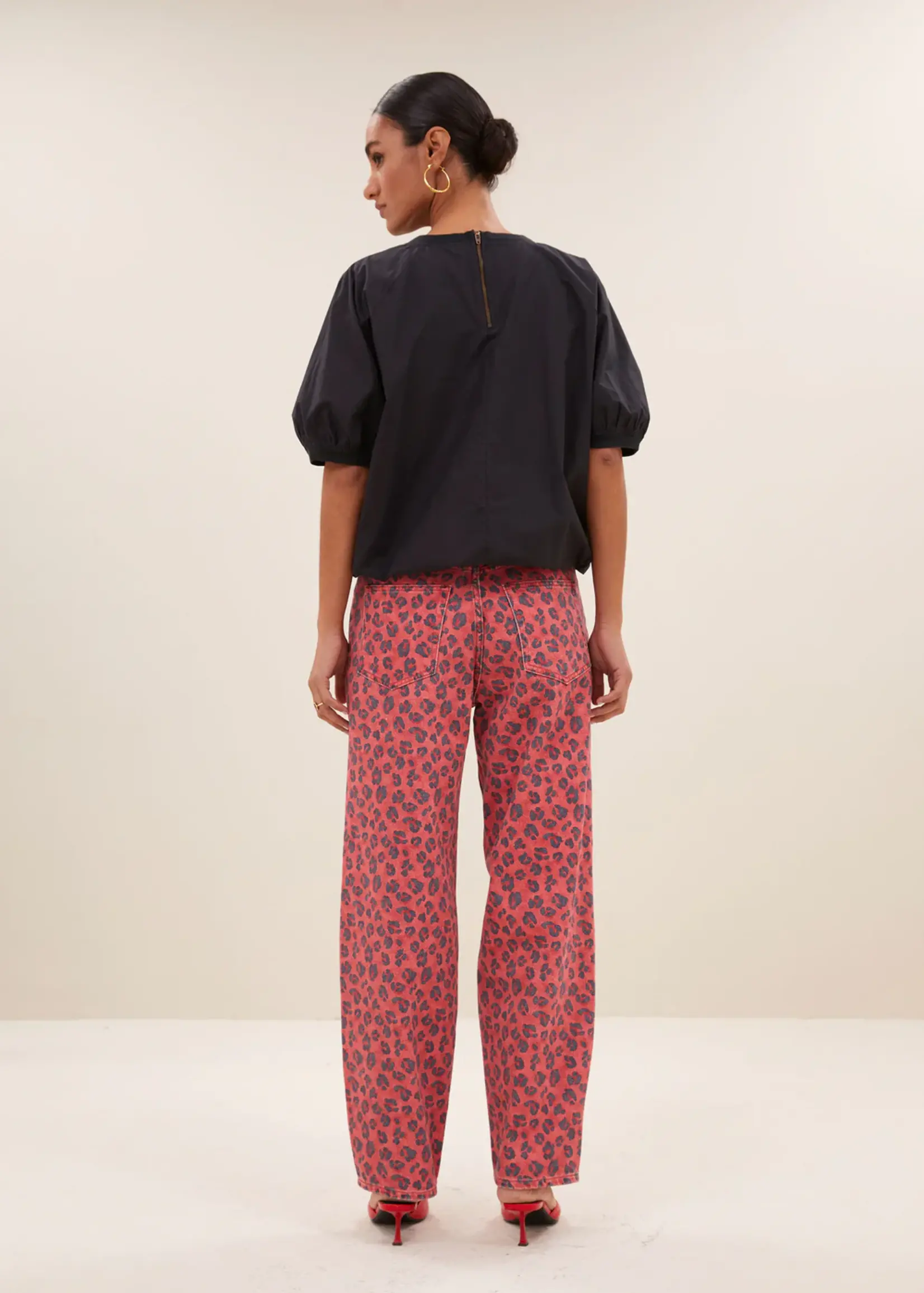 By Bar Jeans Cheetah Red