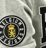 Grijze hoodie Belgium met rits