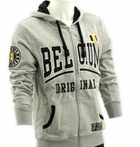 Grey hoodie Belgium with zipper