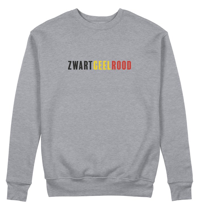 Topfanz Sweater grey ZWART GEEL ROOD