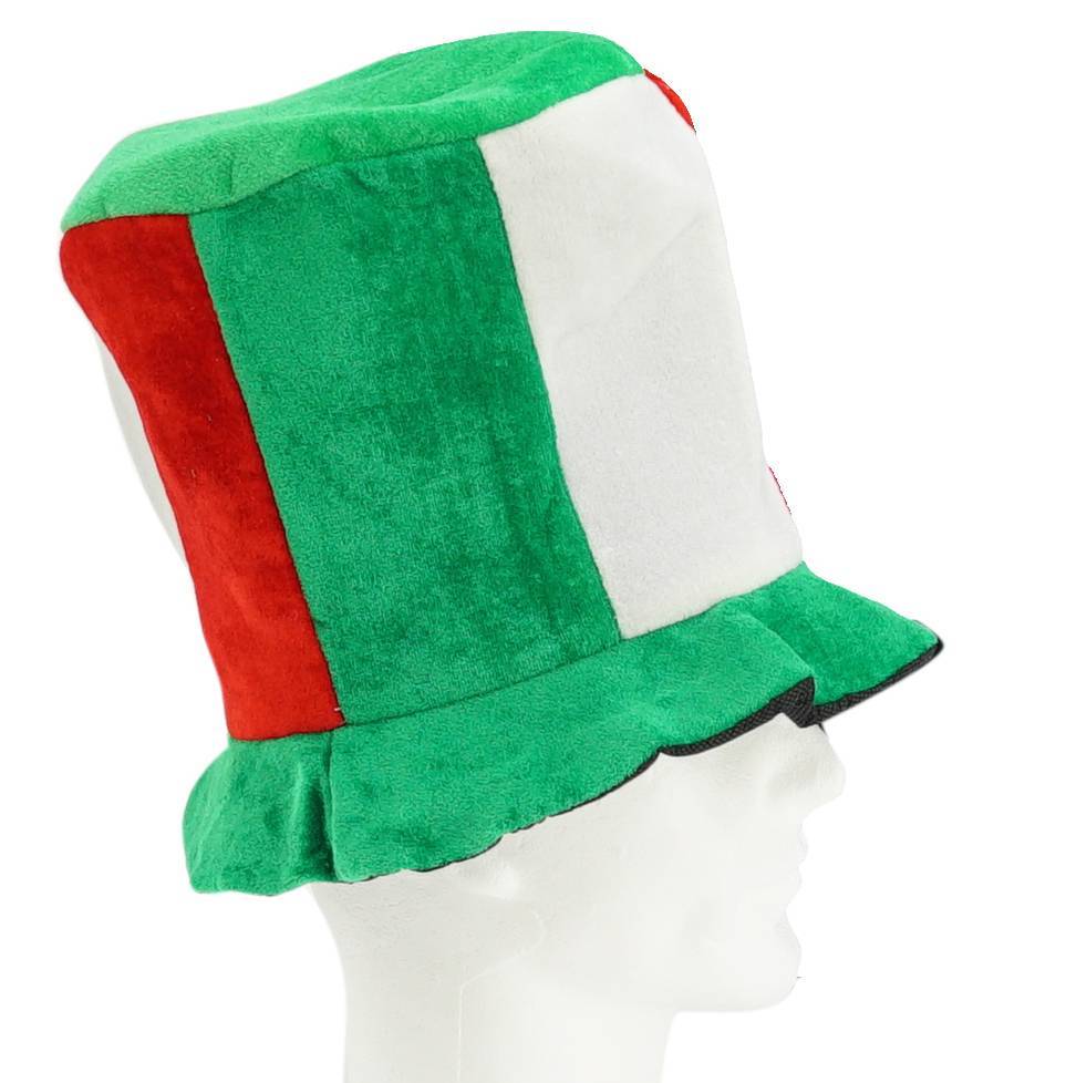 Chapeau haut vert-blanc-rouge