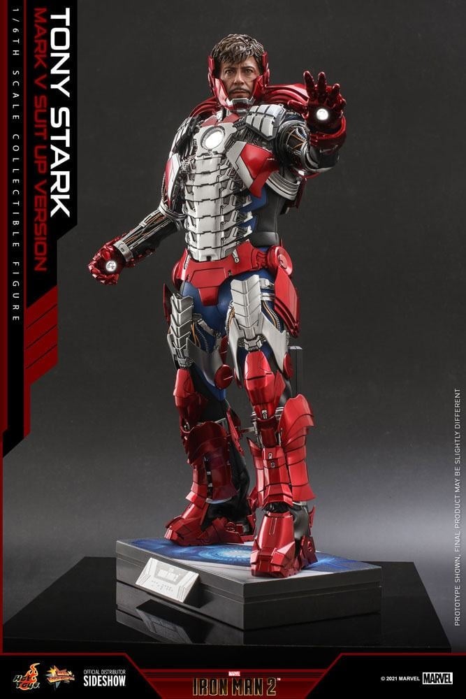 Iron Man 2 Movie Masterpiece Action Figure 1 6 Tony Stark Mark V Suit Up Version 31 Cm Sankta Collectibles