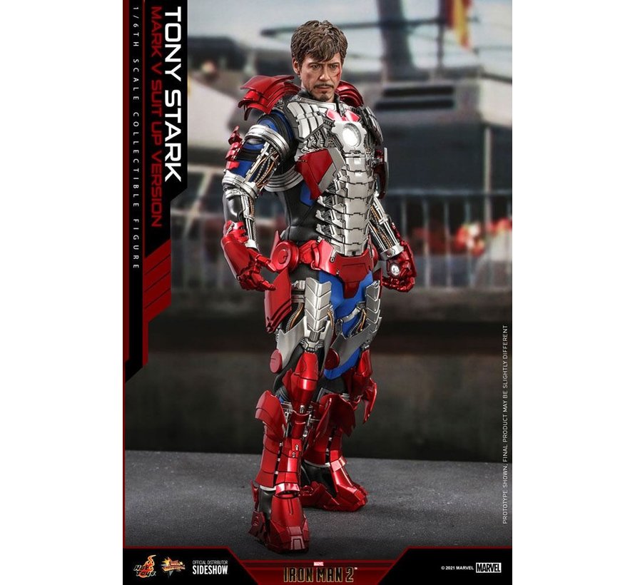 Iron Man 2 Movie Masterpiece Action Figure 1 6 Tony Stark Mark V Suit Up Version 31 Cm Sankta Collectibles