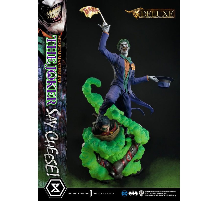 Prime 1 Studio Dc Comics Statue 1 3 The Joker Say Cheese Deluxe Bonus Version 99 Cm Sankta Collectibles