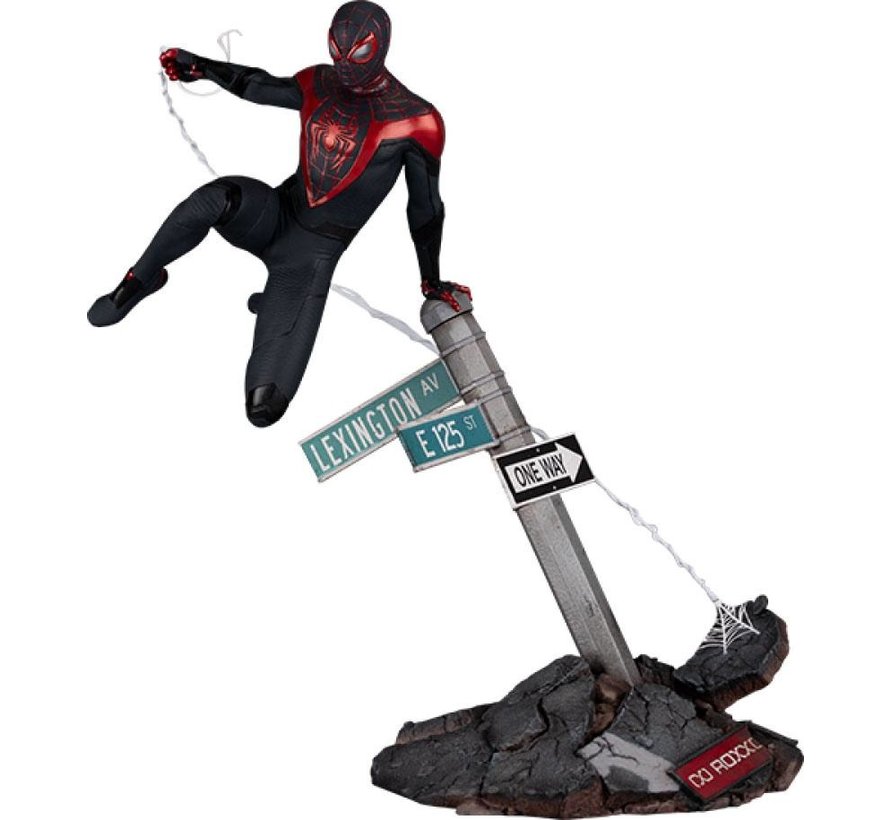 miles morales spiderman statue