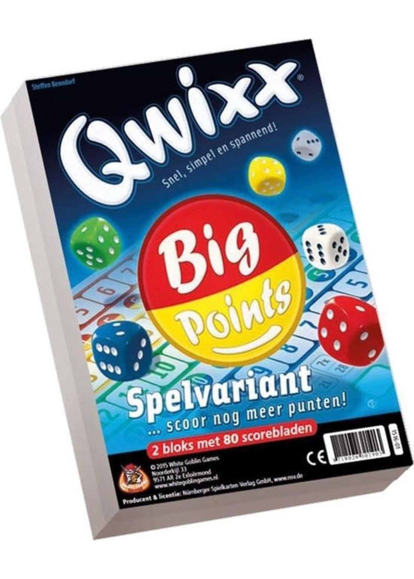 White Goblin 999 Games Dobbelspel Qwixx Big Points