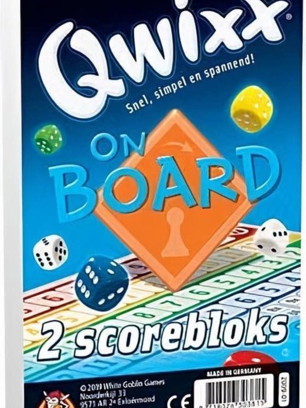 White Goblin Dobbelspel Qwixx On Board scorebloks
