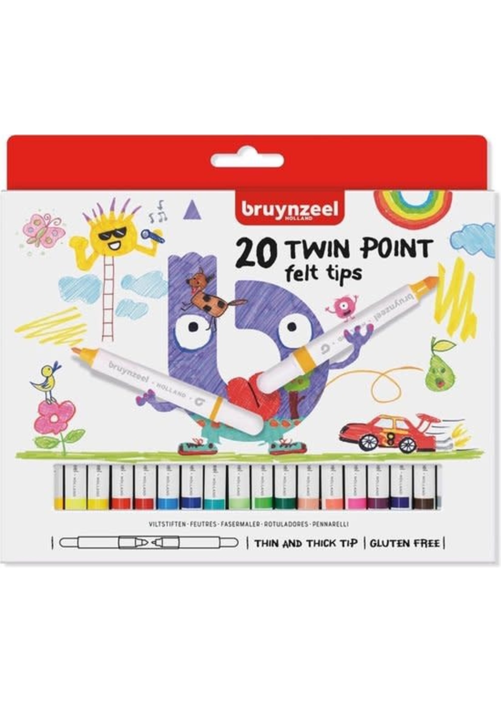 Bruynzeel Bruynzeel Kids 20 Viltstiften dubbele punt