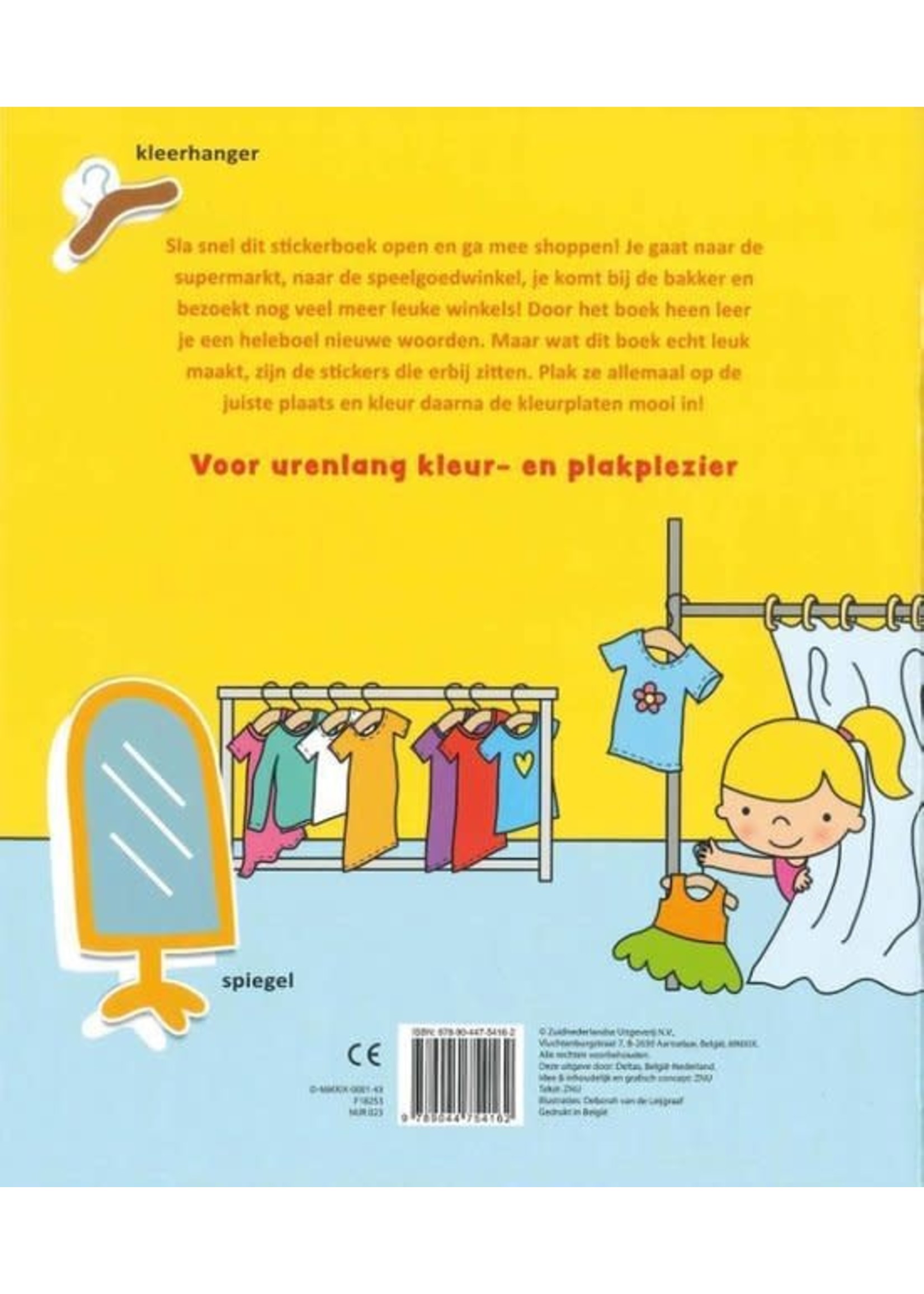 Deltas Kleur- en Stickerboek Naar de Winkel 3-5 jaar
