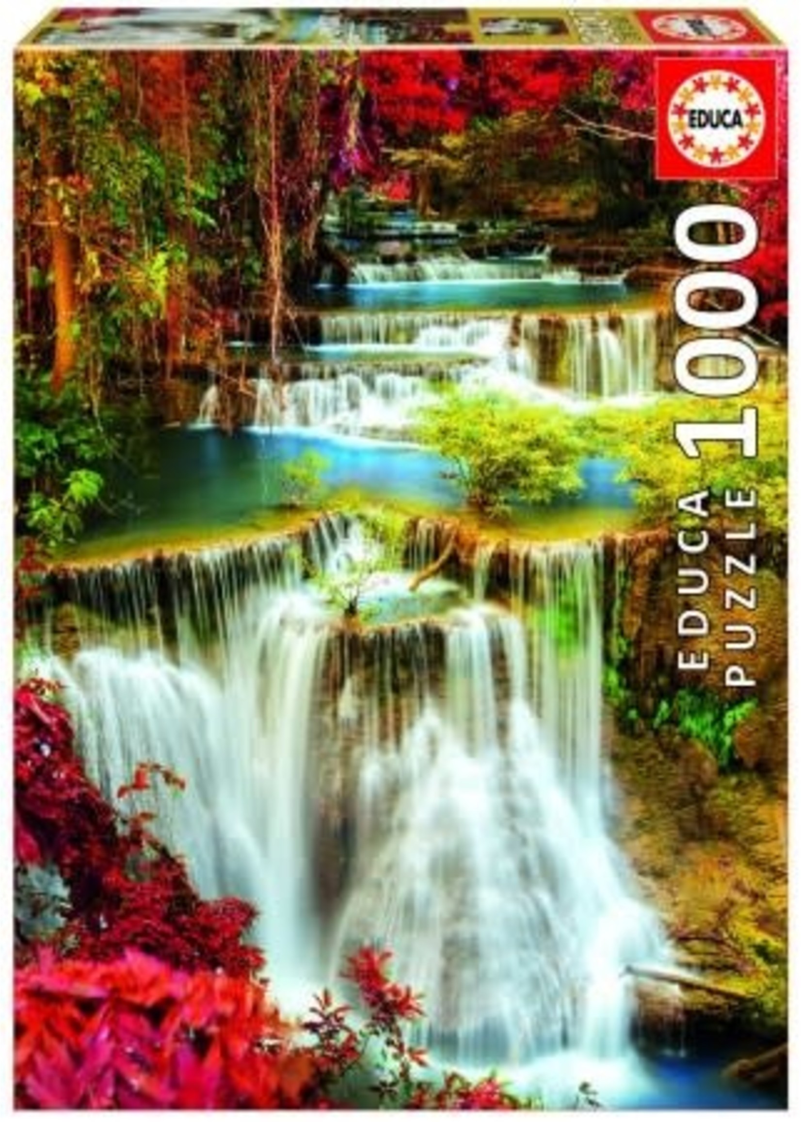 Puzzel 1000st Waterval in het Bos