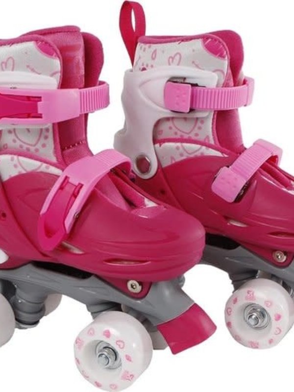 Rolschaatsen Street Rider roze/grijs maat 27-30