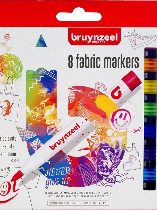 Bruynzeel Bruynzeel Textielstiften 8 Kleuren