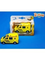 Kids Globe 2-Play Ambulance met pull-back