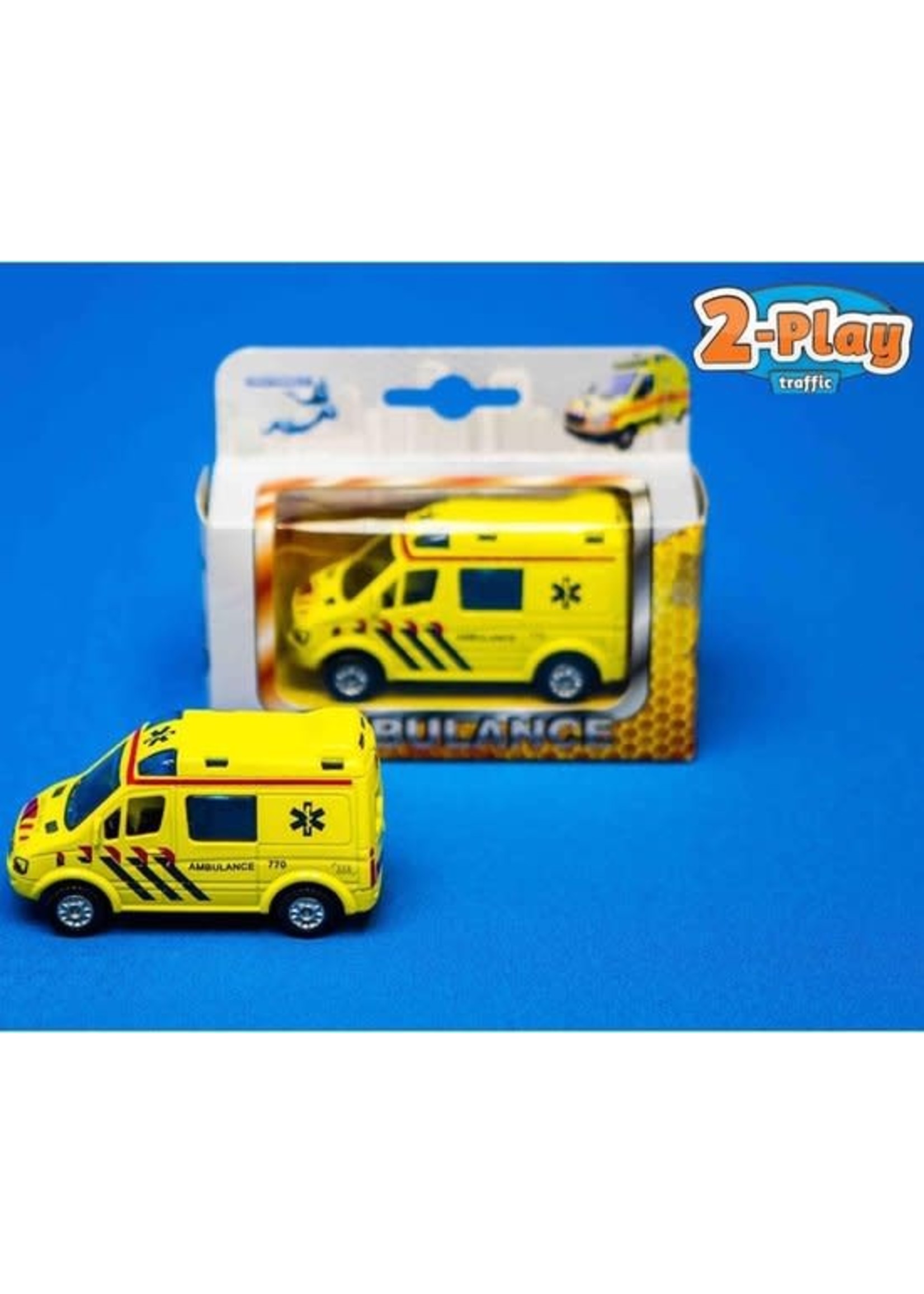 Kids Globe 2-Play Ambulance met pull-back