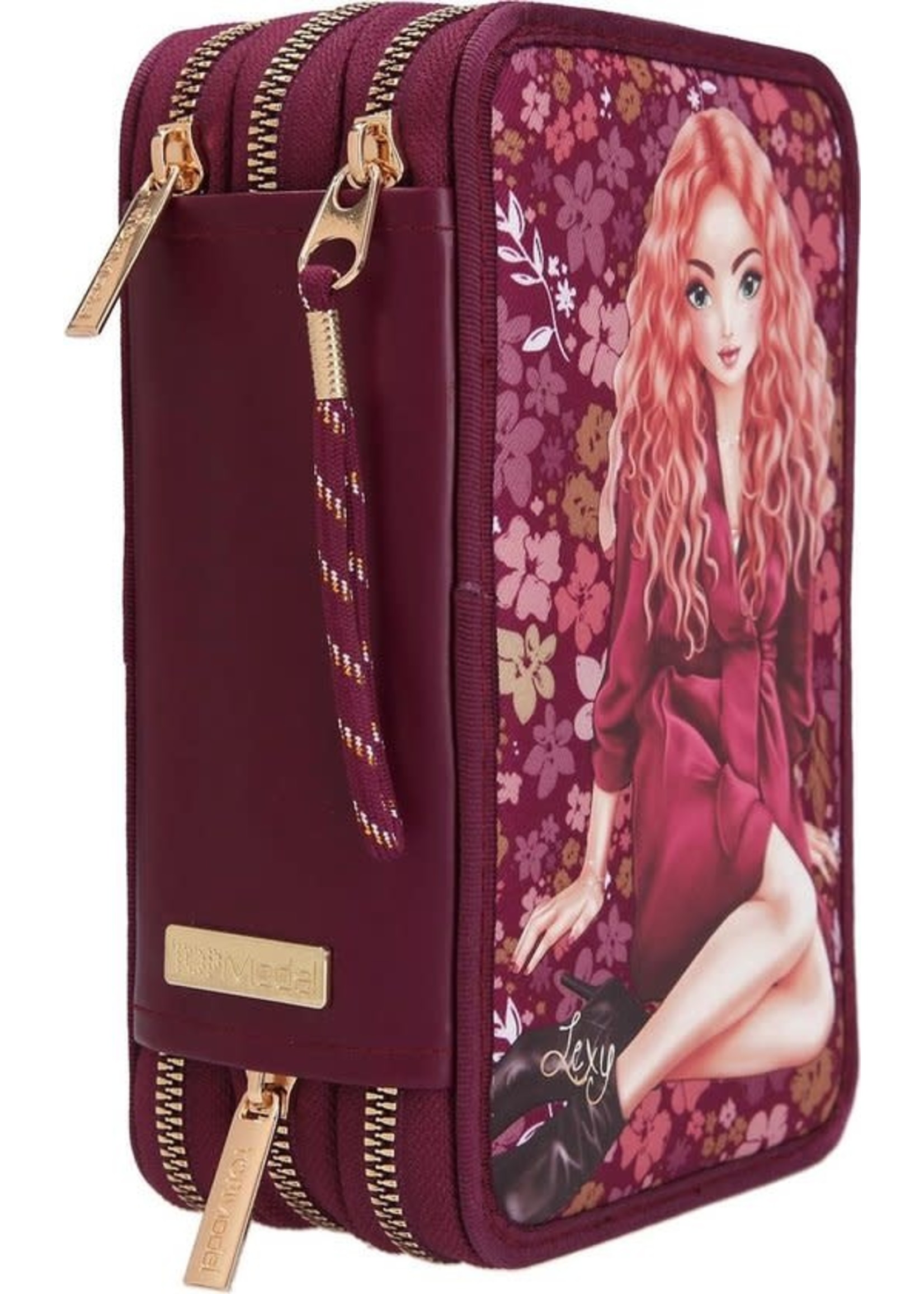 Buigen binnenplaats Luxe Topmodel Etui 3-vaks Meisjes 20 Cm Polyester Rood 44-delig - Speelgoed  Wierden