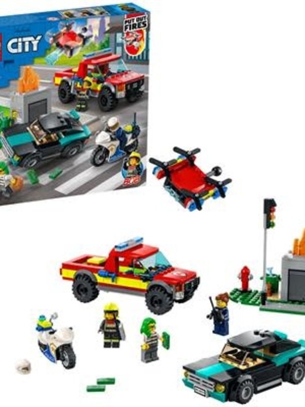 Lego LEGO City 60319 Brandweer en politie achtervolging