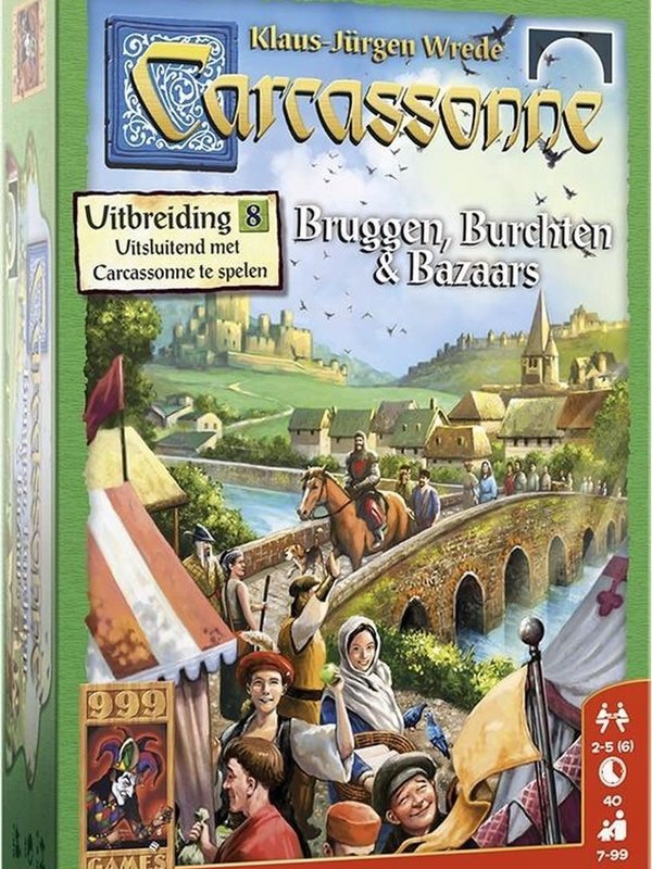 999 Games Bordspel Carcassonne- Bruggen, Burchten en Bazaars