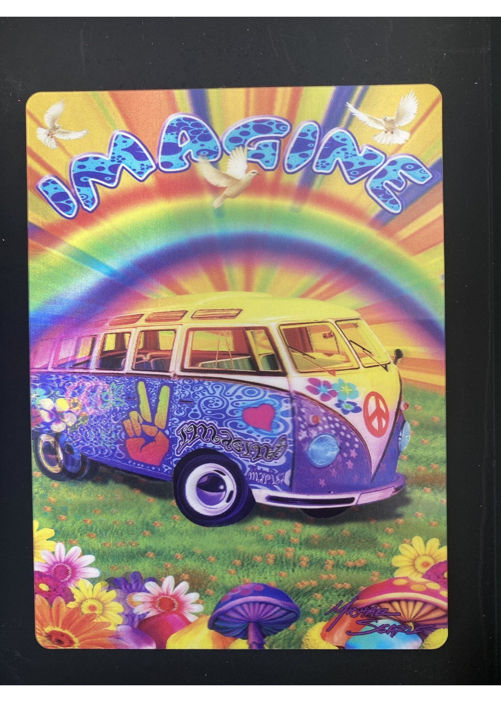 3D Kaart LiveLife  VW Bus Hippies (Peace Van )