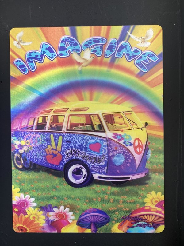3D Kaart LiveLife  VW Bus Hippies (Peace Van )