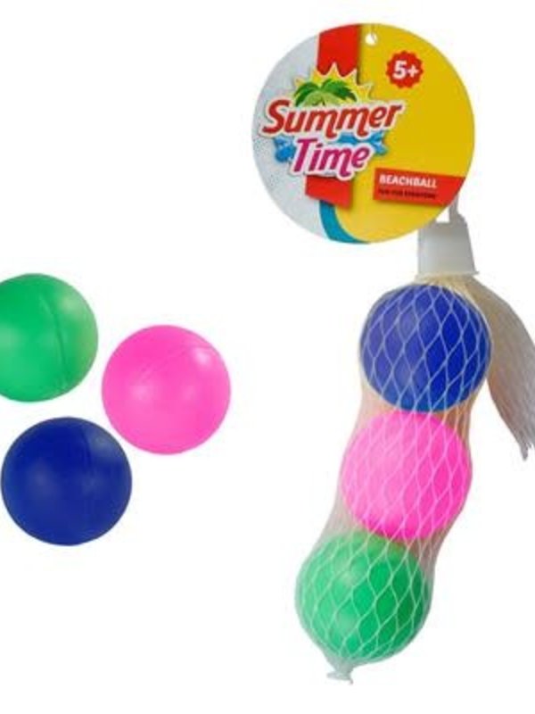 Summertime Beachball ballen 3st in net