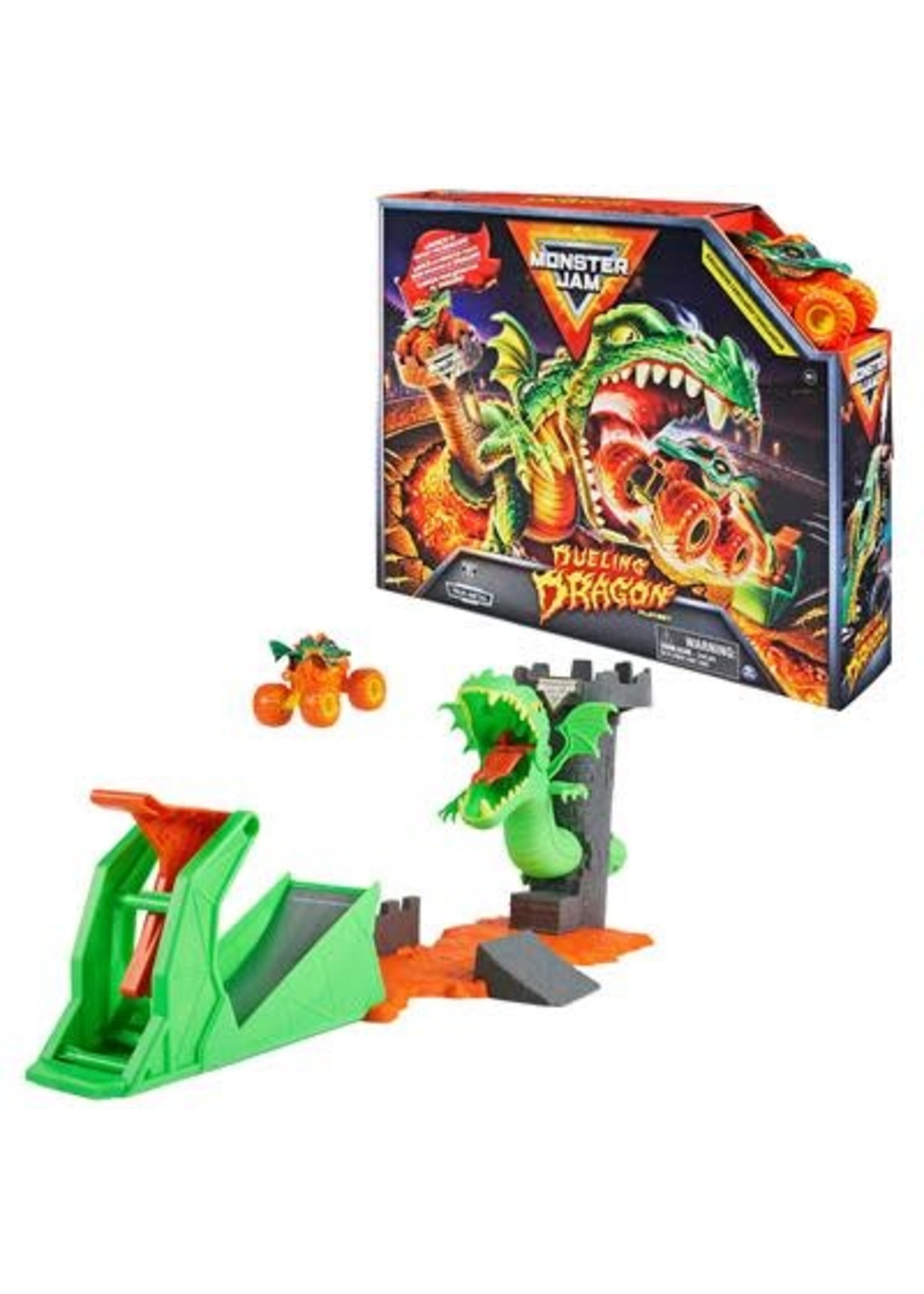 Hot Wheels Monster Jam 1:64 Dueling Dragon Stunt Playset