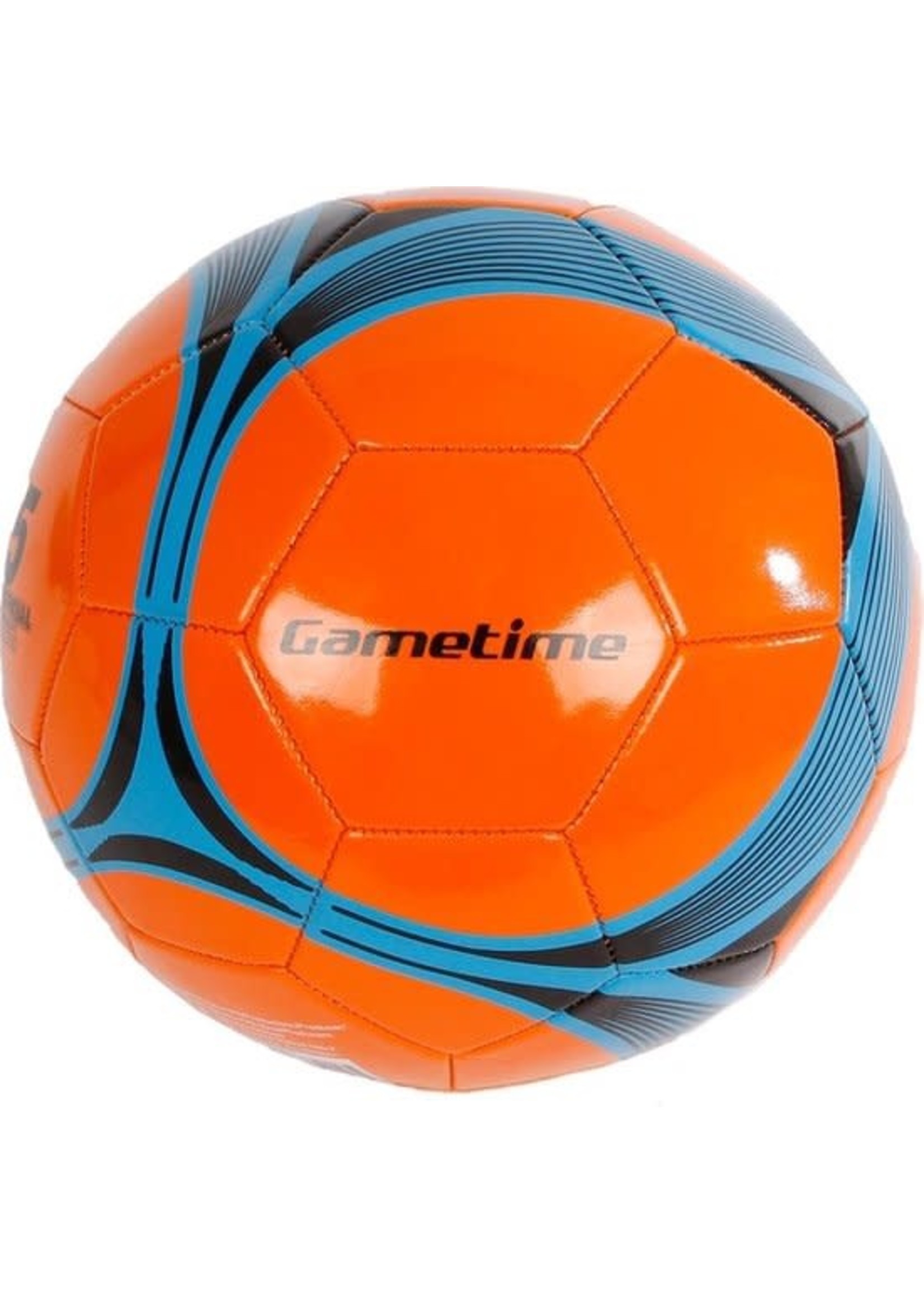 Gametime voetbal synthetisch leer oranje maat 5 260-280gr