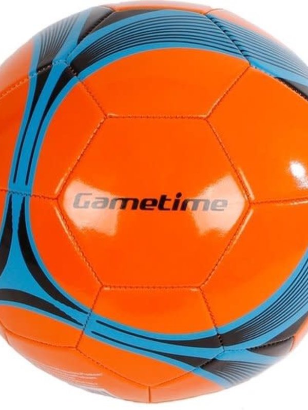 Gametime voetbal synthetisch leer oranje maat 5 260-280gr