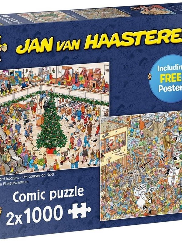 Jumbo Puzzel 2 x 1000st Kerstkoopjes & Black Friday- Jan van Haasteren