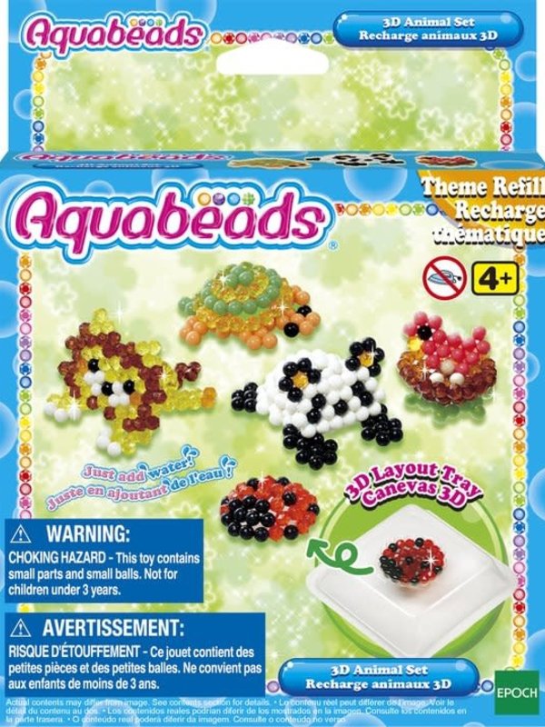 Aquabeads Aquabeads thema navulling 3D dierenset