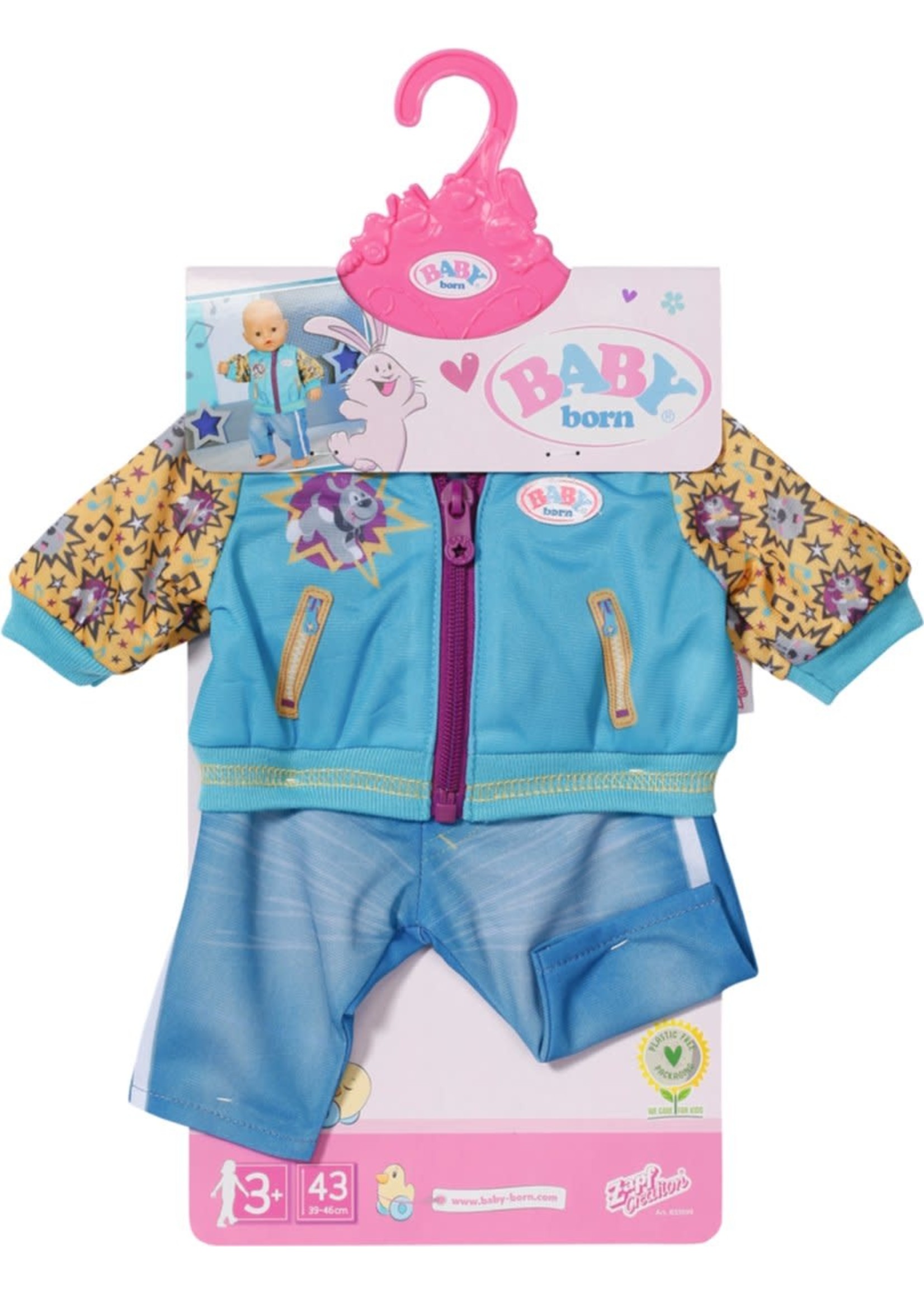 Zapf Creation BABY Born Outfit met Jack (43 cm)