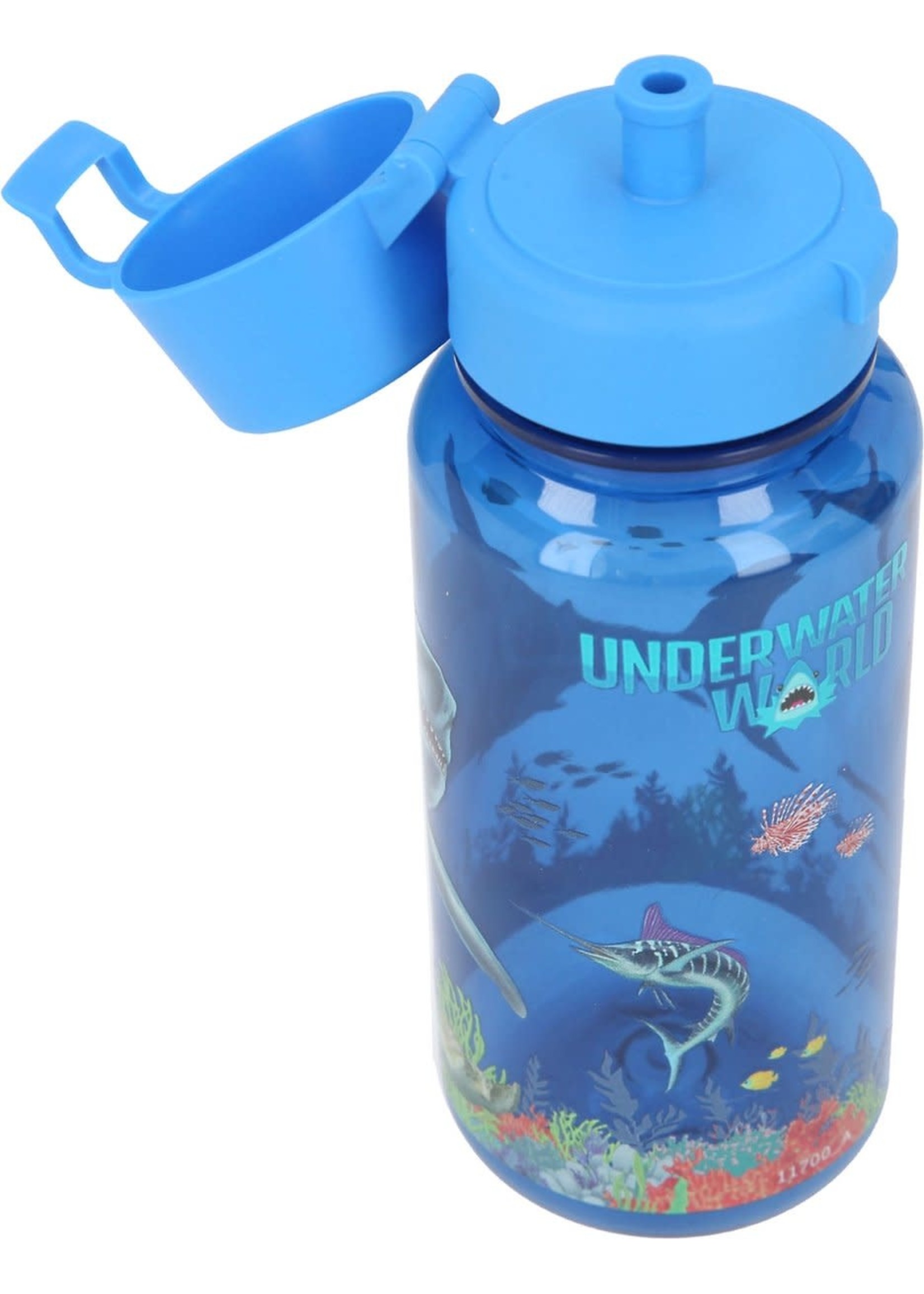 Depesche Underwater World drinkfles met Haaiopdruk