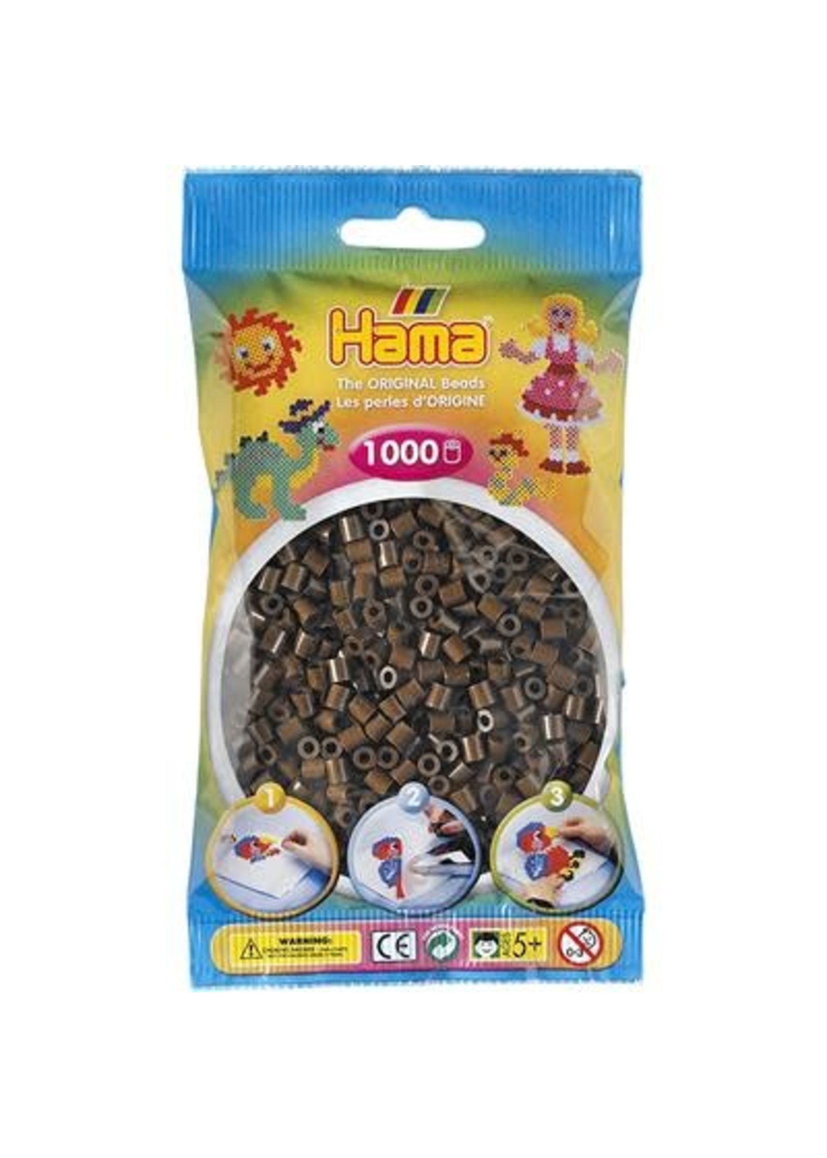 Hama Hama 207-12 Bag 1000 Beads Brown