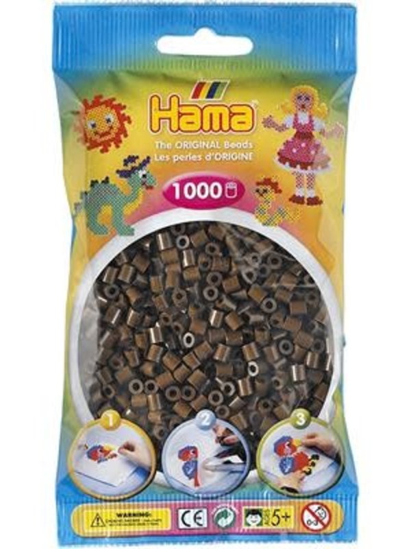 Hama Hama 207-12 Bag 1000 Beads Brown
