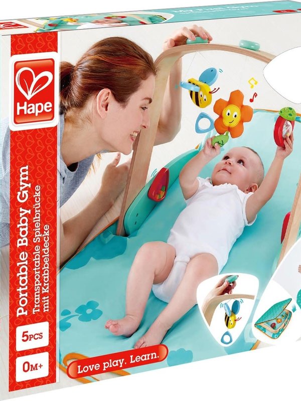 Hape HAPE Baby-gym met Speelkleed |Draagbaar 5-delig Groen