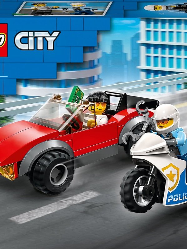 Lego LEGO City  60392 Achtervolging Auto op Politiemotor