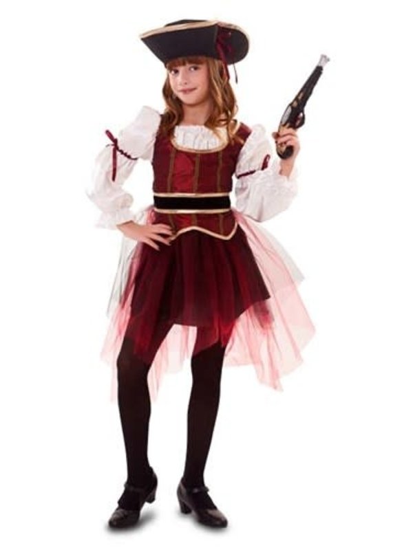 Verkleedset Piraten meisje (105-121cm)