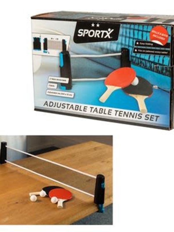 SportX SportX Oprolbare Tafeltennisnet + 2bats **