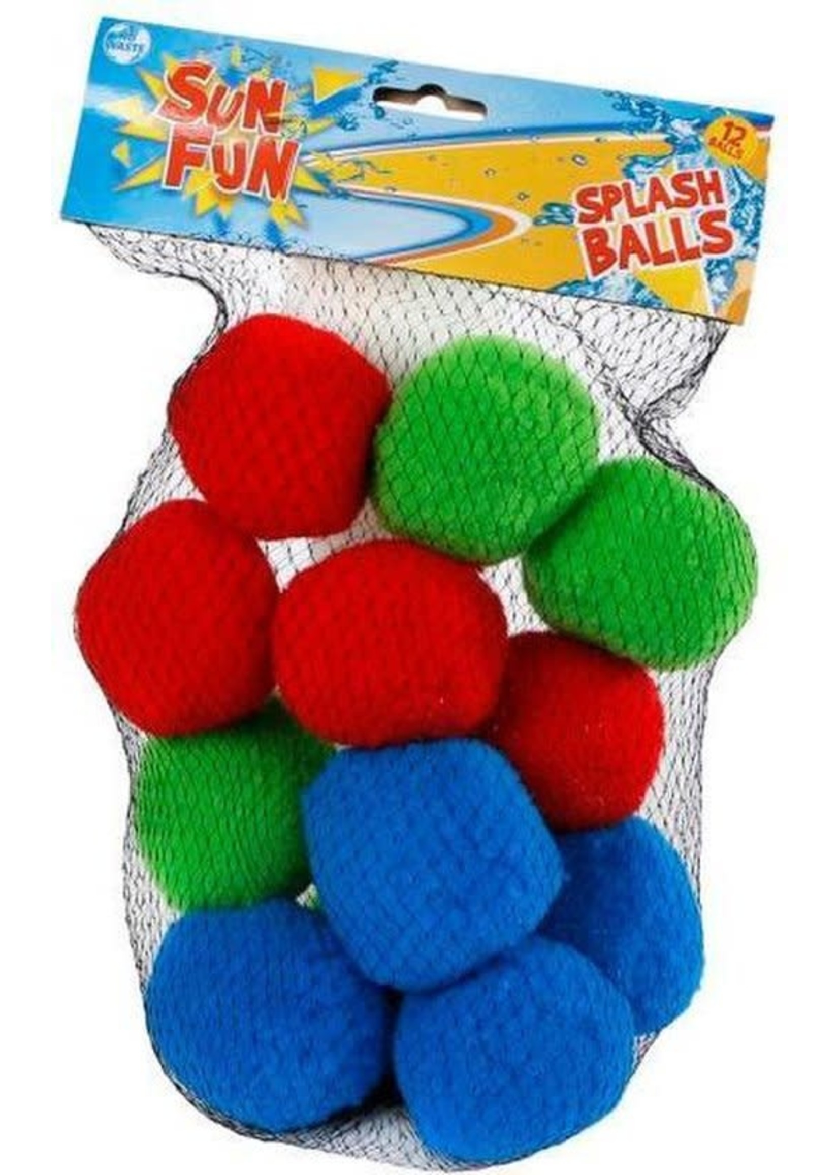 Splashballen Foam Groen/rood/blauw 12 Stuks