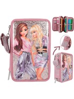 TOPModel TOPModel 3-vaks etui met glitter - GLITTER QUEEN