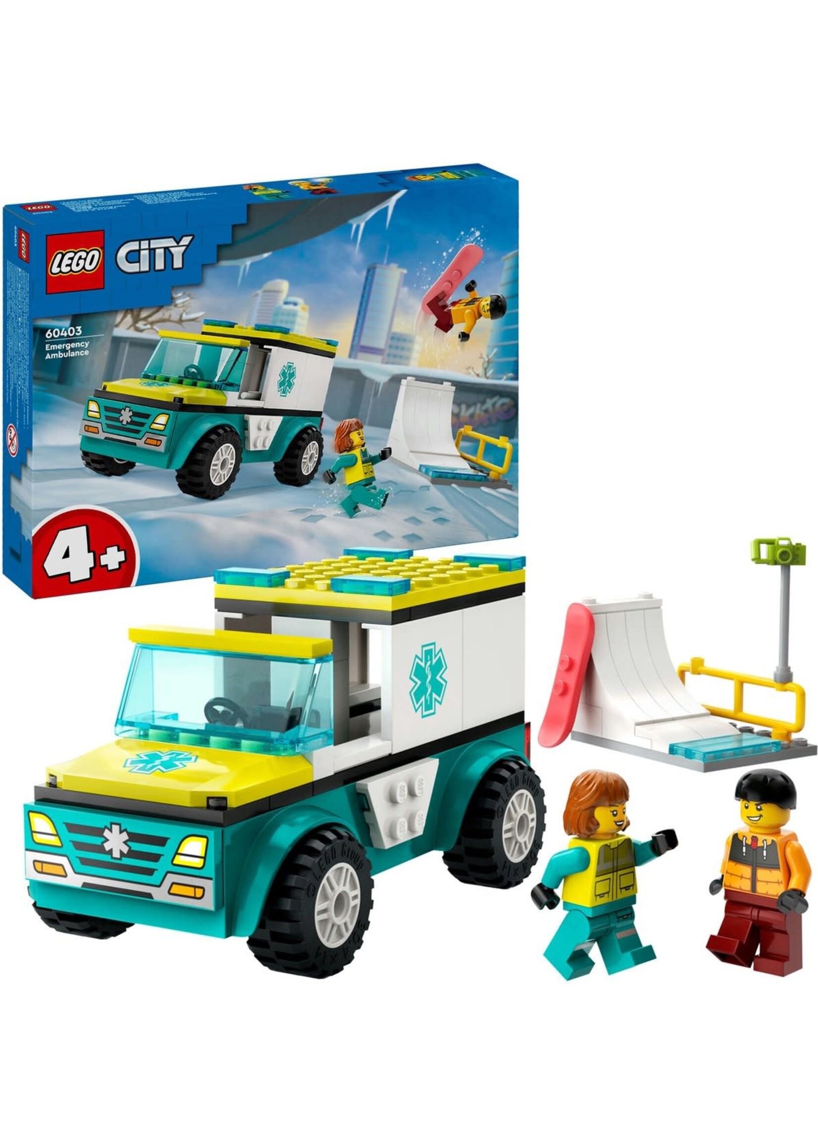 Lego LEGO 60403 City Ambulance en snowboarder