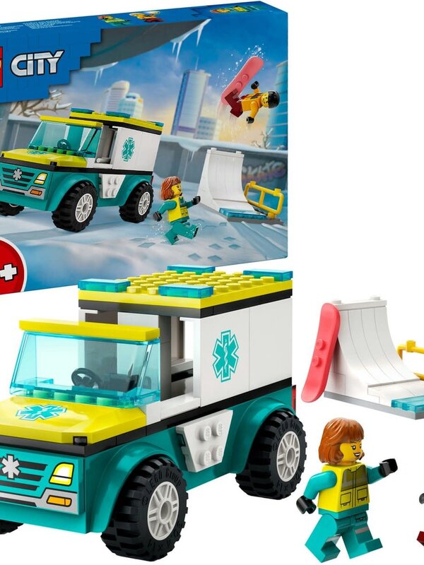 Lego LEGO 60403 City Ambulance en snowboarder