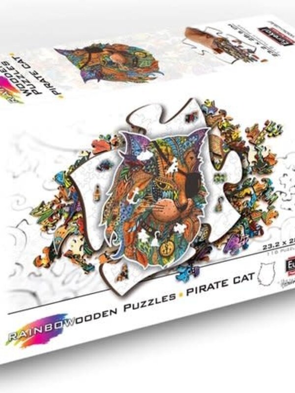 Eureka! Eureka 2D RainboWooden Puzzle Pirate Cat  116 st