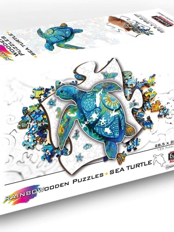 Eureka! Eureka 2D RainboWooden Puzzle Sea Turtle 125 st