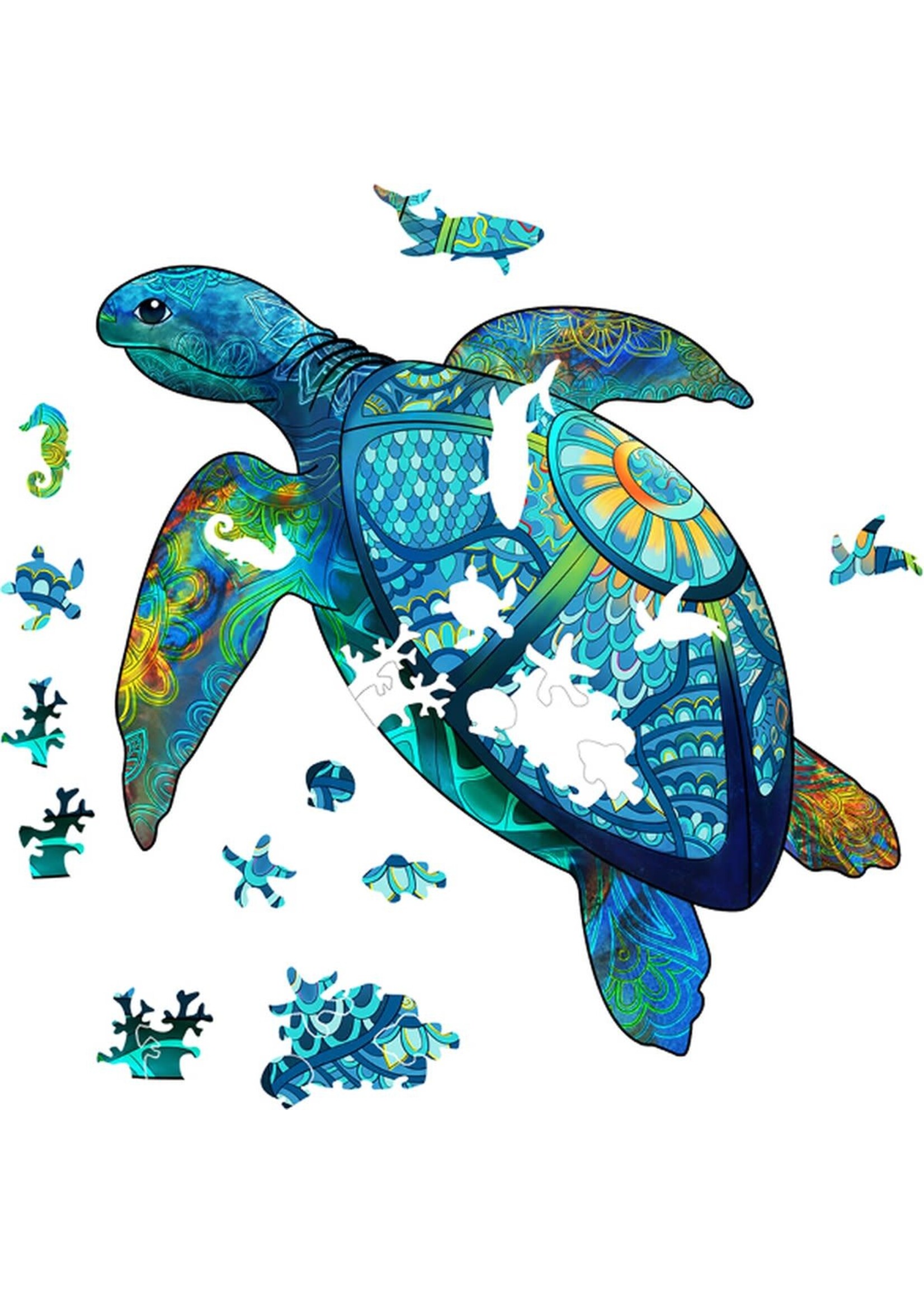 Eureka! Eureka 2D RainboWooden Puzzle Sea Turtle 125 st